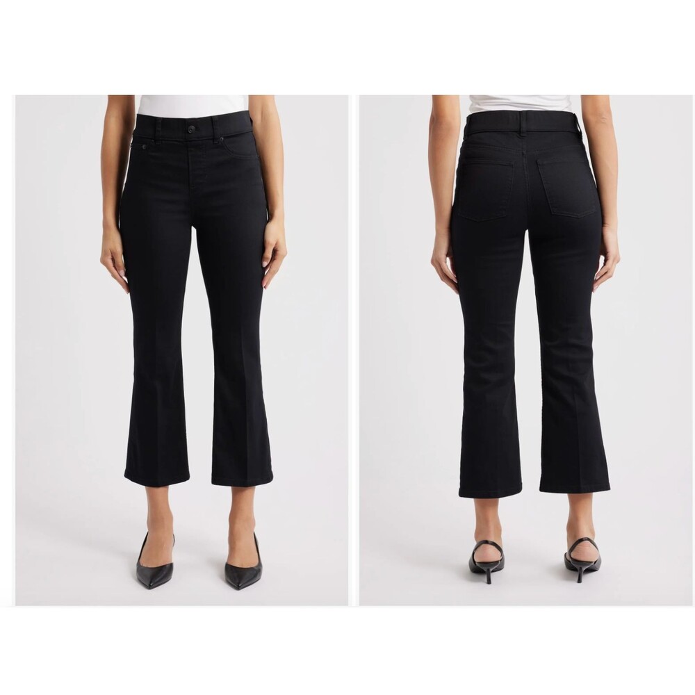 Spanx Kick Flare Pull On Pants Jeans Black Plus Size 3x Compression Shape-wear